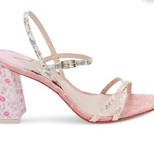 LoveShackFancy Floral Pink Heels